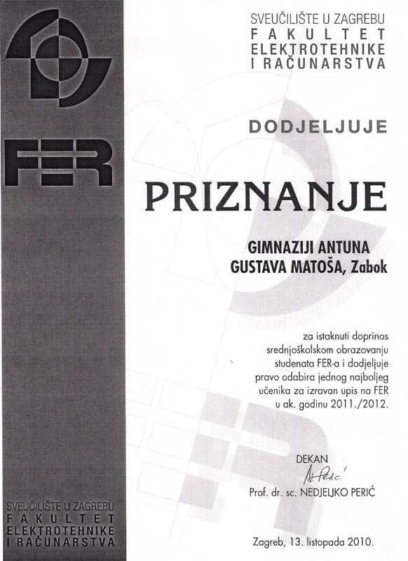 Priznanje FER-a